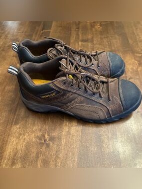 Caterpillar Mens Shoes Composite Toe Work P89957 Dark Brown Size 11.5 Wide